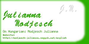 julianna modjesch business card